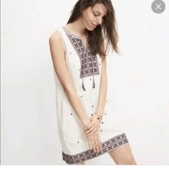 NWOT Madewell Embroidered Sun Coast Sleeveless Dress size M - Picture 2 of 7